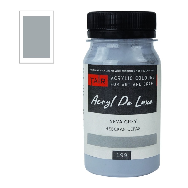 Невская серая, краска "Акрил Де Люкс", банка 100 мл - «Таир»