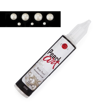 Жемчужно-белый, краска для создания жемчужин "Pearl Art",  туба 25 мл - «Таир»