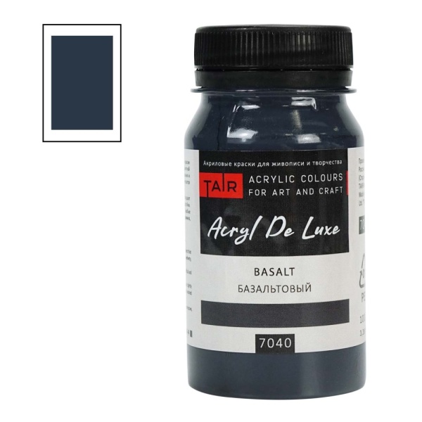 Базальтовый, краска "Акрил Де Люкс", банка 100 мл - «Таир»