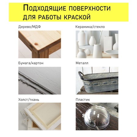 Лимонный, краска "Акрил-Хобби", банка 250 мл - «Таир»