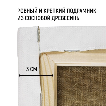 Холст на подрамнике, "TAIR", лён, масляный грунт, 480 г/м2, 50 х 60 см - «Таир»
