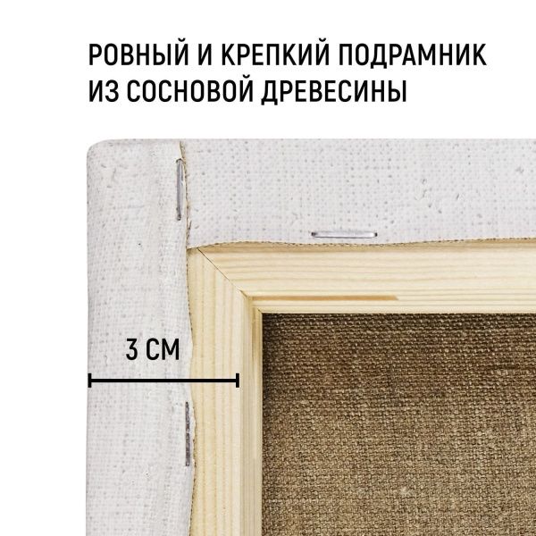 Холст на подрамнике, "TAIR", лён, акриловый грунт, 480 г/м2, 30 х 40 см - «Таир»