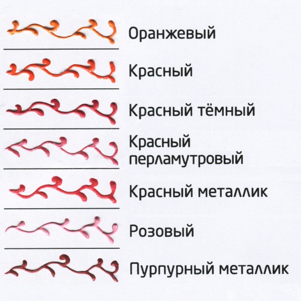 Красный, контур по стеклу, туба 20 мл - «Таир»