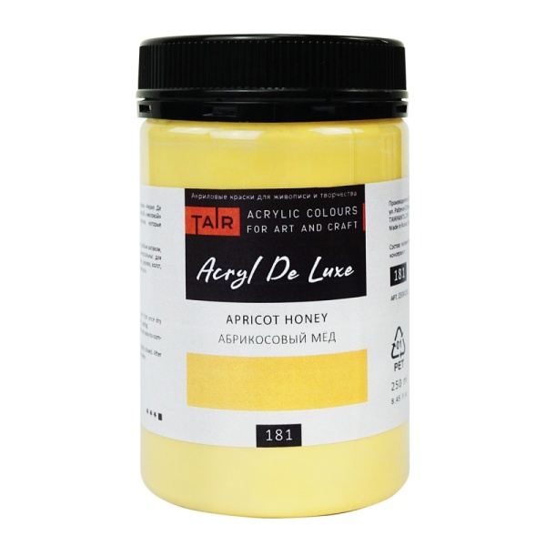 Абрикосовый мёд, краска "Акрил Де Люкс", банка 250 мл - «Таир»