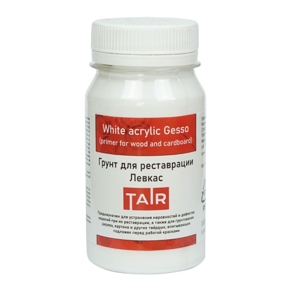 Грунт акриловый для реставрации "Левкас" белый, банка 100 мл - «Таир»