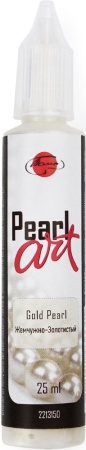 (уценка) Контур для создания жемчужин Pearl Art, "TAIR", туба 25 мл,  Жемчужно-Золотистый (667) - «Таир»