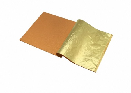 Поталь в листах 14х14 см, ЗОЛОТО, книжка 6 листов - «Таир»