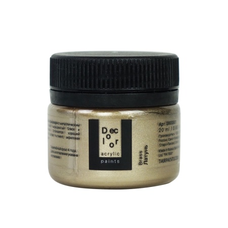 Латунь, краска "Деколор", банка 20 мл - «Таир»