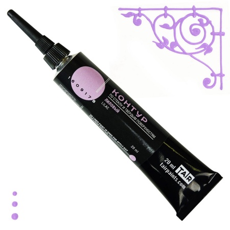 Лиловый, контур по стеклу, туба 20 мл - «Таир»