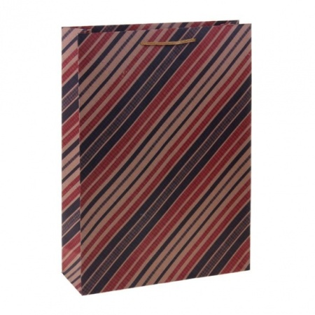 Пакет крафт "Полоска разноцветная" 15 × 20 × 6 см - «Таир»
