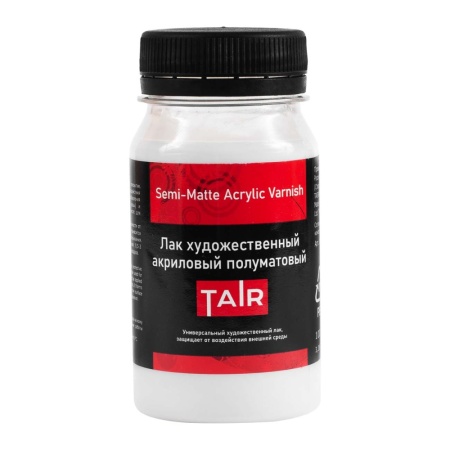 Лак художественный акриловый полуматовый, банка 100 мл - «Таир»