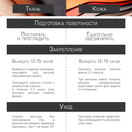 Оранжевая, краска акриловая по ткани и коже, банка 50 мл - «Таир»