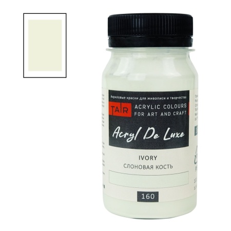 Слоновая кость, краска "Акрил Де Люкс", банка 100 мл - «Таир»