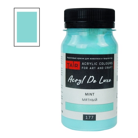 Мятный, краска "Акрил Де Люкс", банка 100 мл - «Таир»