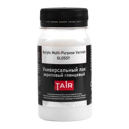 Лак универсальный акриловый глянцевый, банка 100 мл - «Таир»