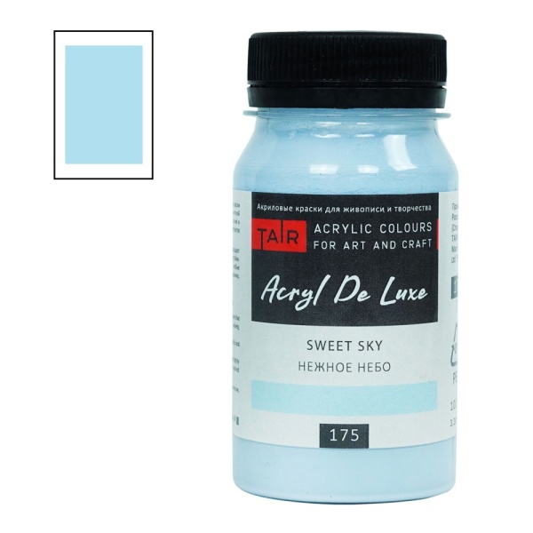 Нежное небо, краска "Акрил Де Люкс", банка 100 мл - «Таир»