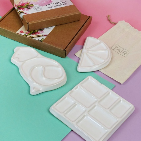 Палитра художественная керамическая, ТАИР и Like Palitra, "СЕГМЕНТЫ" 12 х 12 х 1 см - «Таир»