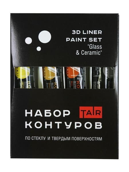 Набор контуров для точечной росписи, "TAIR", 4 х 20 мл, Четыре металла - «Таир»