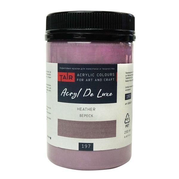 Вереск, краска "Акрил Де Люкс", банка 250 мл - «Таир»