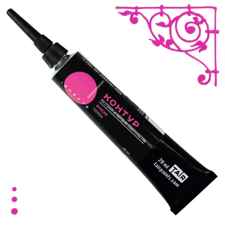 Фуксия, контур по стеклу, туба 20 мл - «Таир»