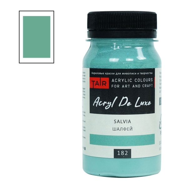 Шалфей, краска "Акрил Де Люкс", банка 100 мл - «Таир»