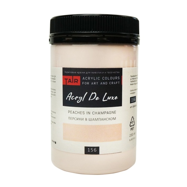 Персики в шампанском, краска "Акрил Де Люкс", банка 250 мл - «Таир»