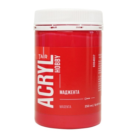 Маджента, краска "Акрил-Хобби", банка 250 мл - «Таир»