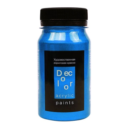 Голубой, краска "Деколор", банка 100 мл - «Таир»