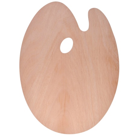 Палитра деревянная (фанера) овальная, 30x40 см - «Таир»