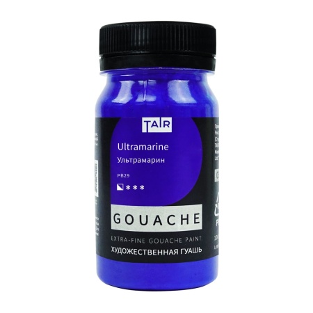 Ультрамарин, гуашь художественная, банка 100 мл - «Таир»