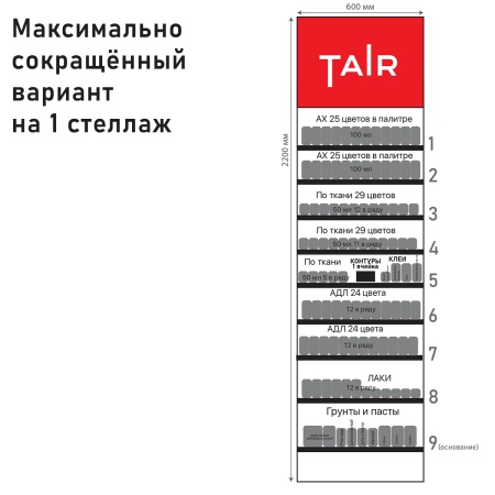 Торговое оборудование "TAIR", Стеллаж металлический - «Таир»