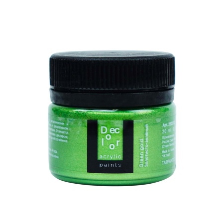 Золотисто-зелёный, краска "Деколор", банка 20 мл - «Таир»