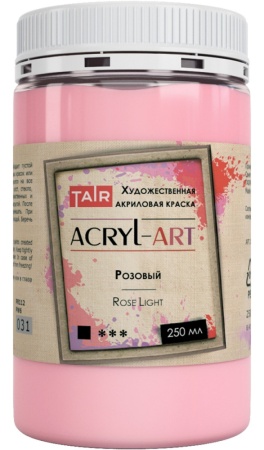 Розовый, краска "Акрил-Арт", банка 250 мл - «Таир»