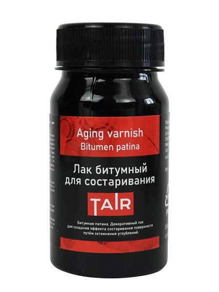Лак битумный для состаривания, банка 100 мл - «Таир»