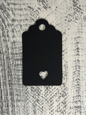Бирка крафт - картон чёрный,  5 х 3 см - «Таир»