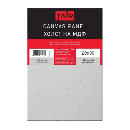 Холст на МДФ, "TAIR", хлопок, акриловый грунт, 240 г/м2, 20 х 30 см - «Таир»