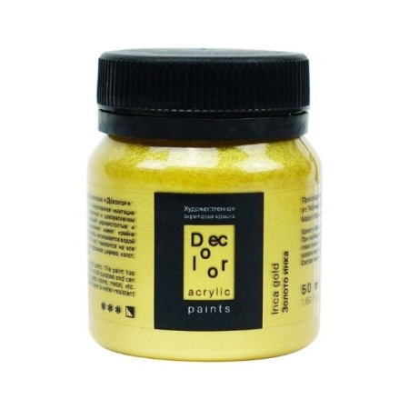 Золото инка, краска "Деколор", банка 50 мл - «Таир»