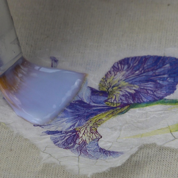 Лак (клей) декупажный для ткани, банка 100 мл - «Таир»