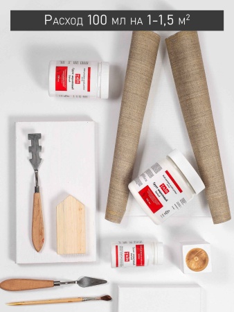 Грунт акриловый универсальный белый, банка 100 мл - «Таир»