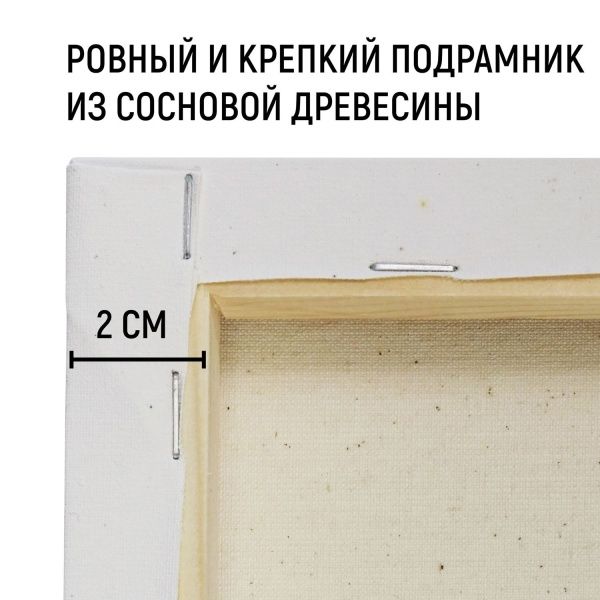 Холст на подрамнике, "TAIR", хлопок, акриловый грунт, 270 г/м2, 24 х 30 см - «Таир»