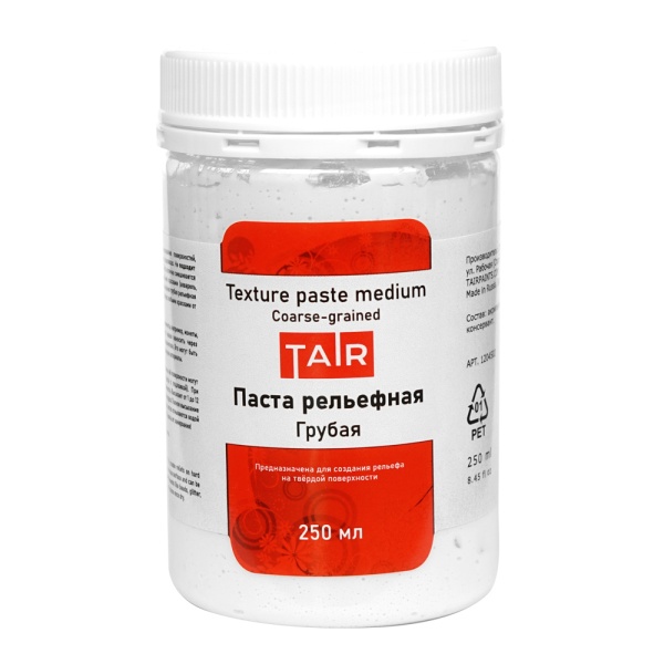 Паста акриловая рельефная Грубая, банка 250 мл - «Таир»