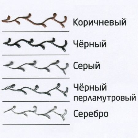 Серебро, контур по стеклу, туба 20 мл - «Таир»
