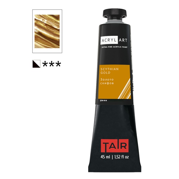 Художественные акриловые краски Золото скифов, краска "Акрил-Арт", туба 45 мл на оптовом сайте бренда ТАИР