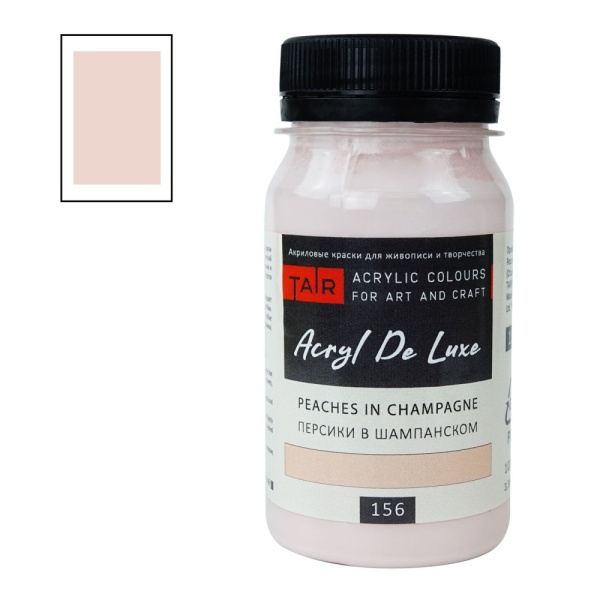 Персики в шампанском, краска "Акрил Де Люкс", банка 100 мл - «Таир»
