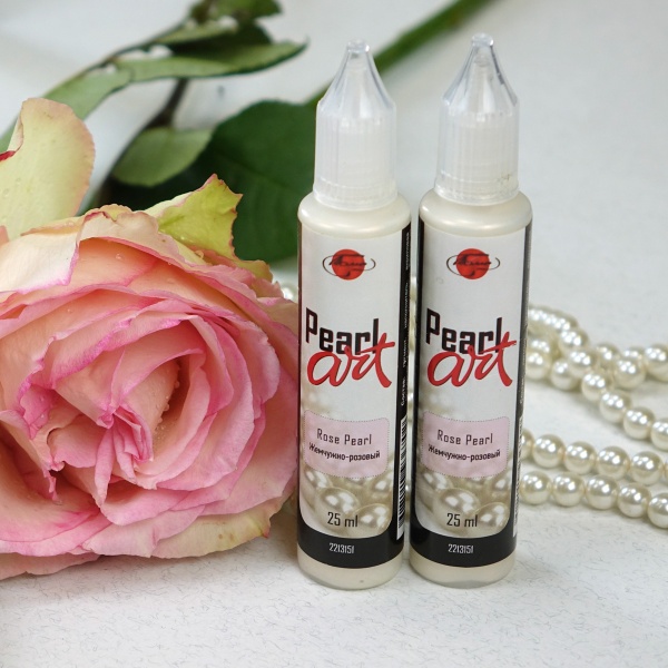 Жемчужно-розовый, краска для создания жемчужин "Pearl Art", туба 25 мл - «Таир»