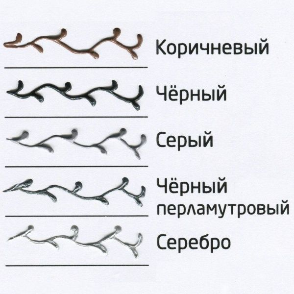 Чёрный, контур по ткани и коже, туба 20 мл - «Таир»