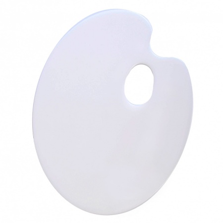 Палитра пластиковая овальная ХоББитания, размер 17х22 см, без углублений - «Таир»