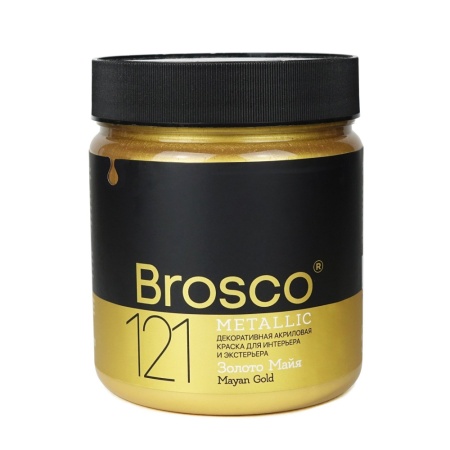 Золото Майя, декоративная краска Brosco, 500 мл - «Таир»