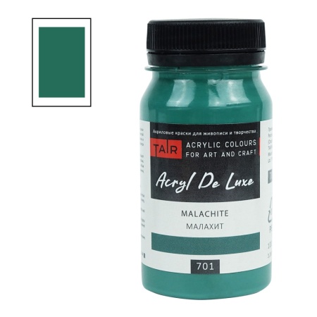 Малахит, краска "Акрил Де Люкс", банка 100 мл - «Таир»