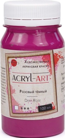 (уценка) Краска акриловая художественная Акрил-Арт, "TAIR", 100 мл, Розовый тёмный (47) - «Таир»